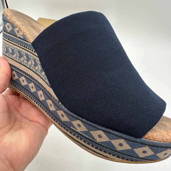 LUCKY BRAND Navy Marilynn Platform Wedge Sandals | Size 9 - Picture 5 of 14